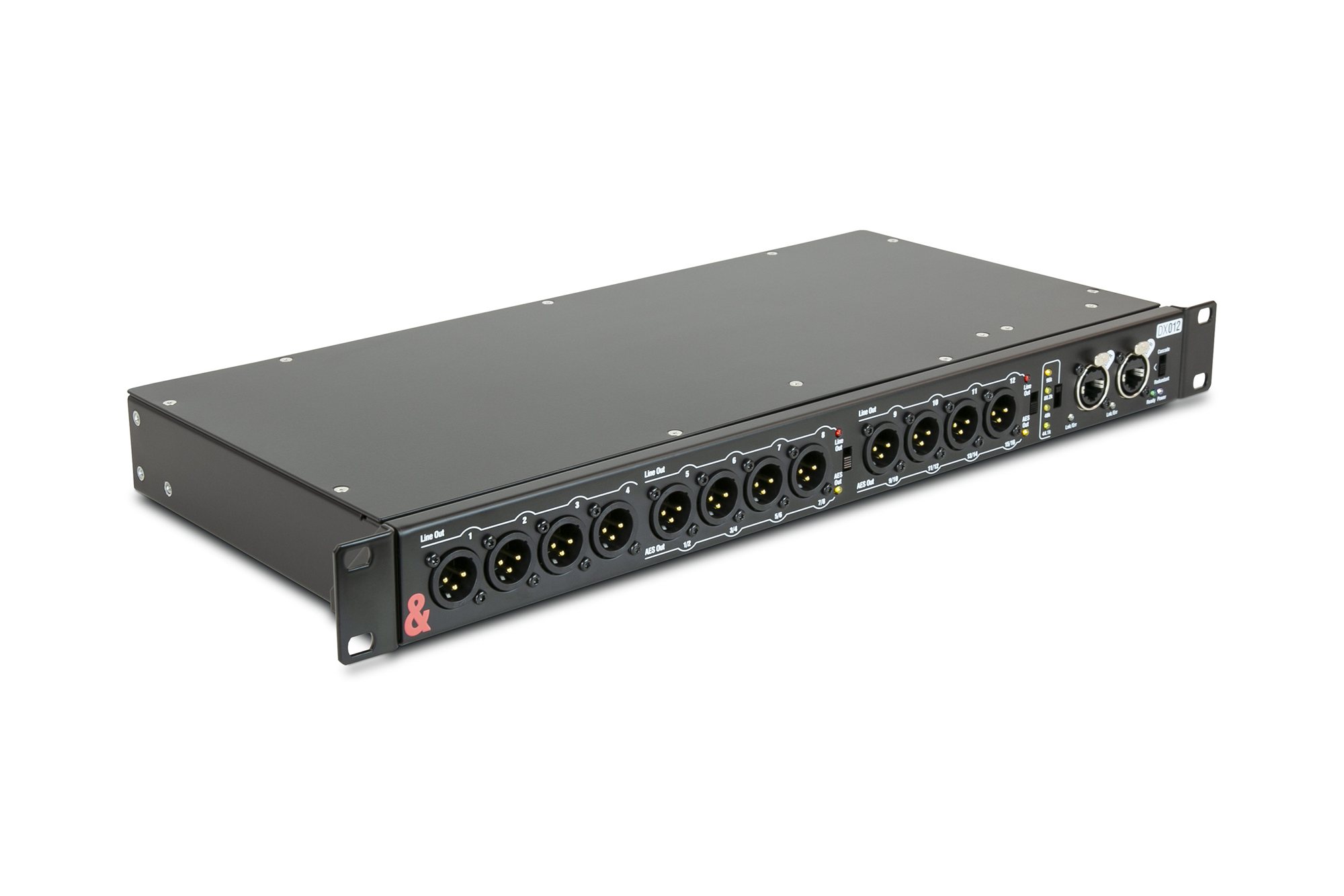 Allen & Heath DX012 12-output expander, three-quarter view