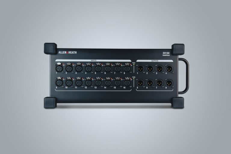 Allen & Heath DX168 16-in 8-out stage box, front panel