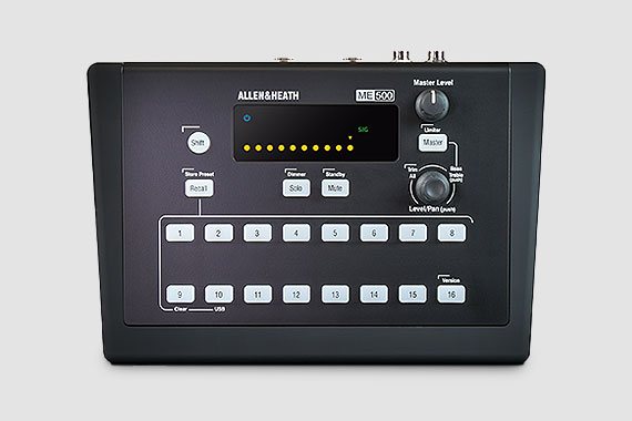 Allen & Heath ME-500 personal monitor mixer, top view