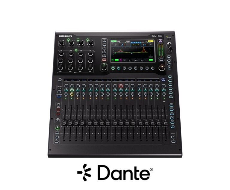 Allen & Heath Qu-5D digital mixer with Dante, top view