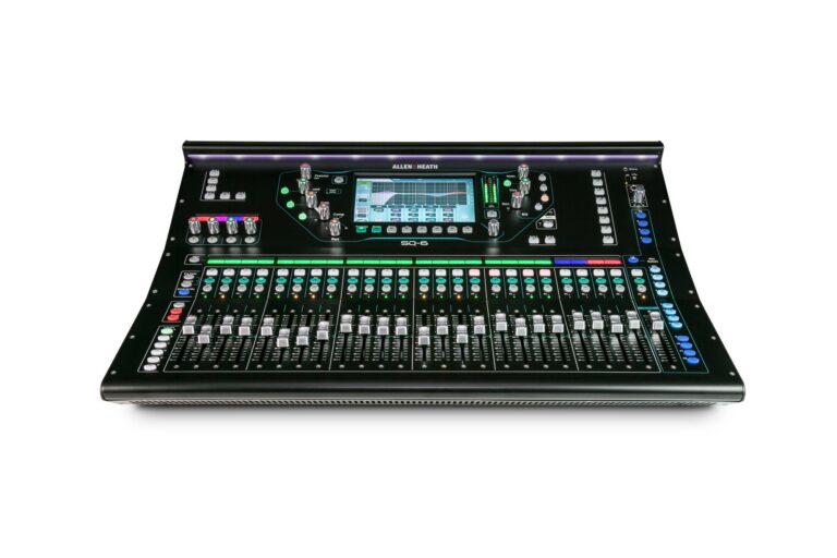 Allen & Heath SQ-6 digital mixer, front three-quarter view