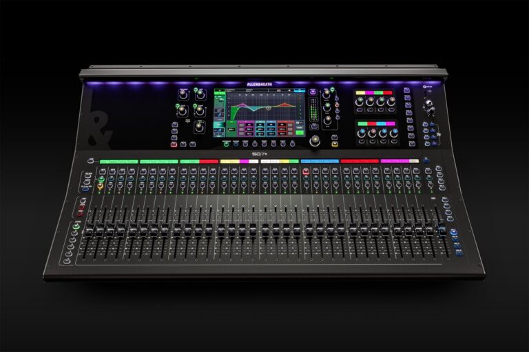 Allen & Heath SQ7+ digital mixer, top view