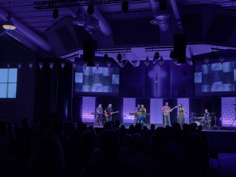 The North Metro congregation during a Sunday service