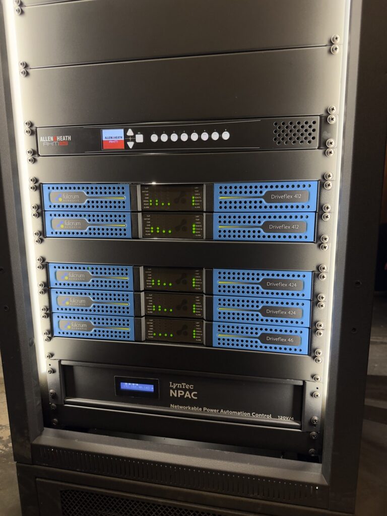 The completed equipment rack at North Metro
