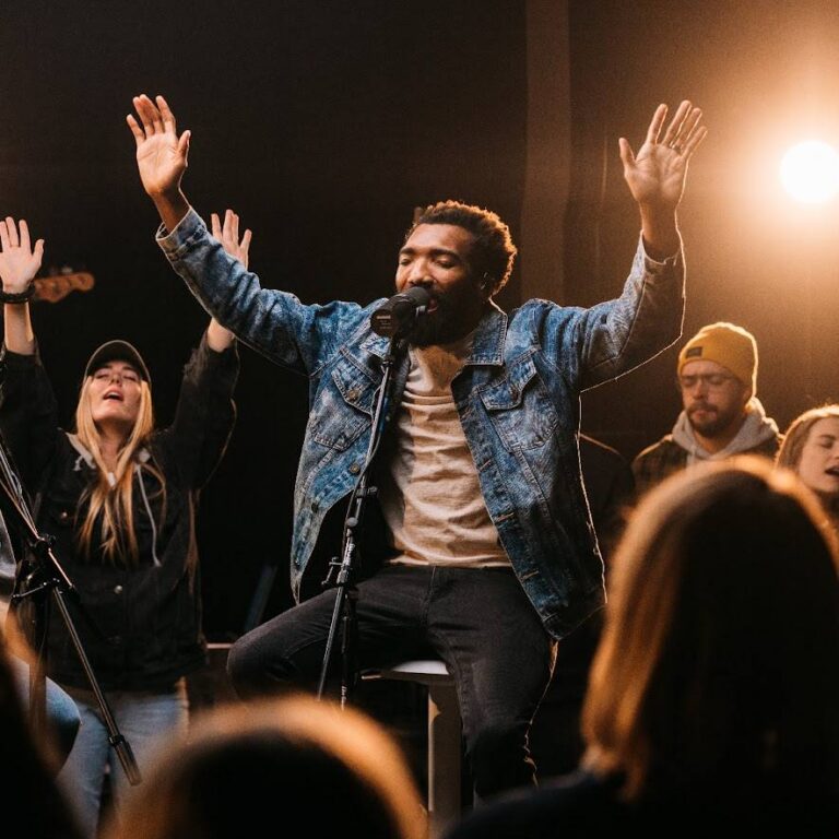 Orin Joshua Mozon leading worship, Churchfront Conference 2026 worship leader