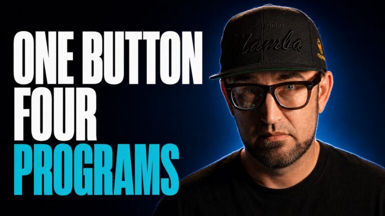 Matt Woltjer beside the words One Button Four Programs, Stream Deck and Companion walkthrough